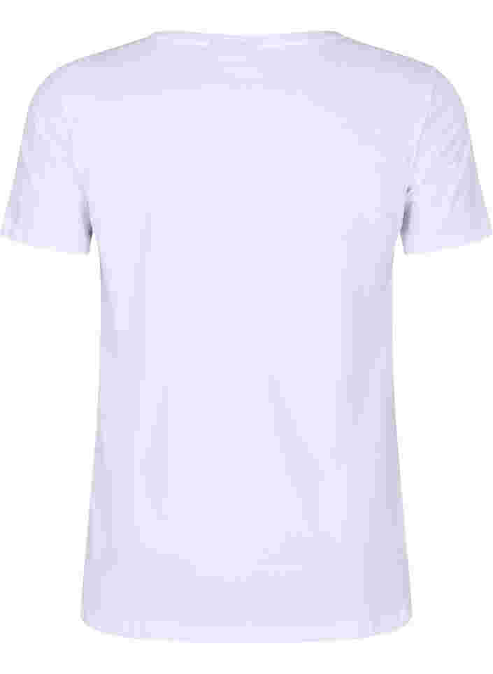 Tränings-t-shirt i bomull med tryck, White w. inhale logo, Packshot image number 1