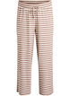 Randiga pyjamasbyxor med h&ouml;g midja och vida ben, Beige, Packshot image number 0