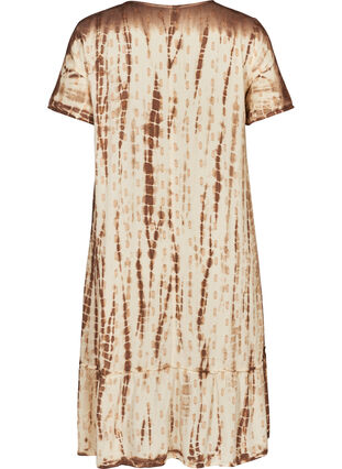 Kortärmad mönstrad klänning, Off white comb, Packshot image number 1