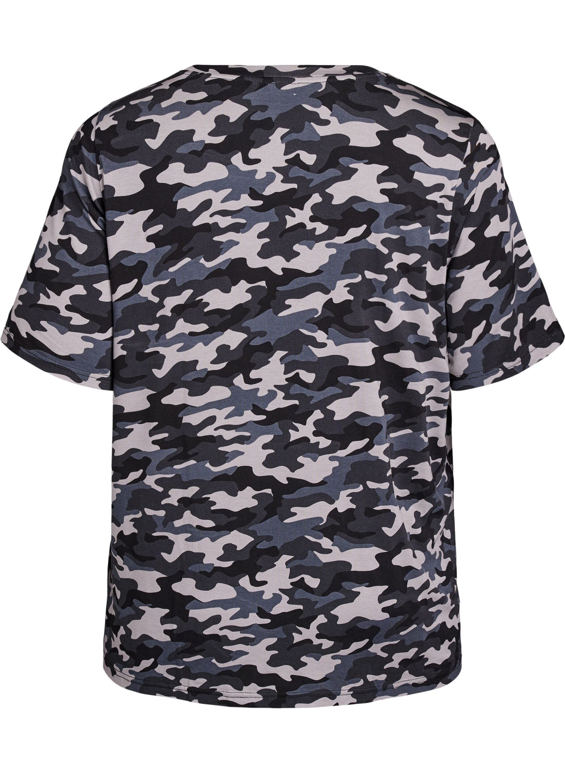 ZizziT-shirt med TENCEL&trade; Lyocell och kamouflagem&ouml;nster, , Packshot image number 1
