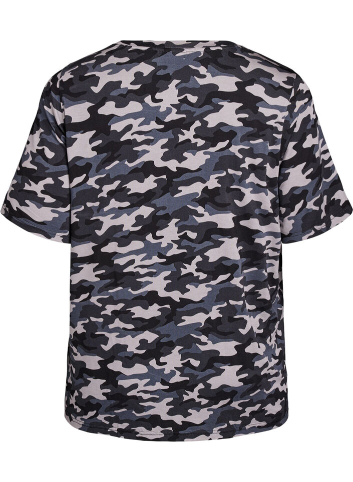 T-shirt med TENCEL&trade; Lyocell och kamouflagem&ouml;nster, , Packshot image number 1
