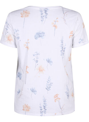 T-shirt i ekologisk bomull med blommigt tryck, Bright W. AOP Flower, Packshot image number 1