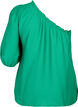 One-shoulder blus i viskos, Grön, Packshot image number 1