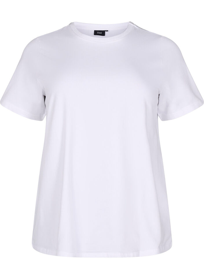 T-shirt i ekologisk bomull med rund halsringning, Bright White, Packshot image number 0