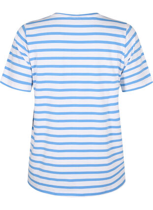 Randig T-shirt i ekologisk bomull, Marina Stripe, Packshot image number 1