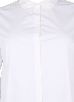 Lång bomullsskjorta, Bright White, Packshot image number 2