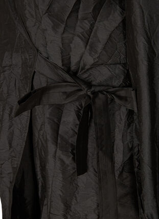 Långärmad wrap klänning, Black, Packshot image number 3