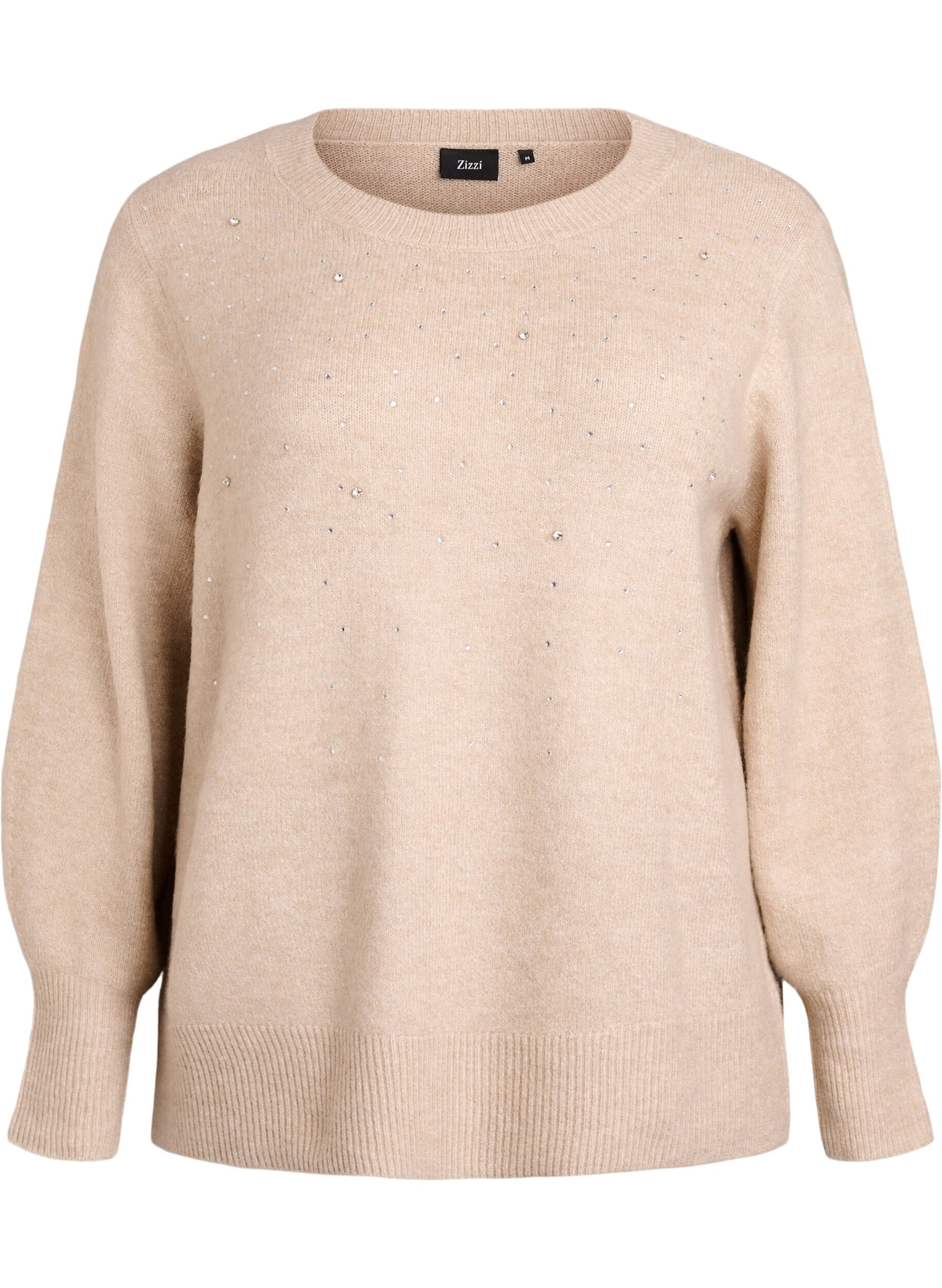 Stickad blus med strass