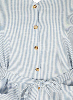 Randig skjortklänning i bomull med fickor, Country Blue Stripe, Packshot image number 2