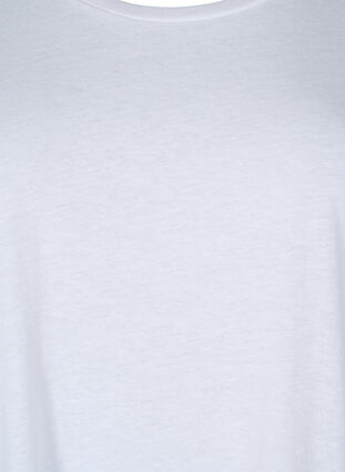 Kortärmad t-shirt i bomullsblandning, Bright White, Packshot image number 2