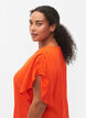 Kortärmad blus med rynkor, Orange.com, Model image number 2