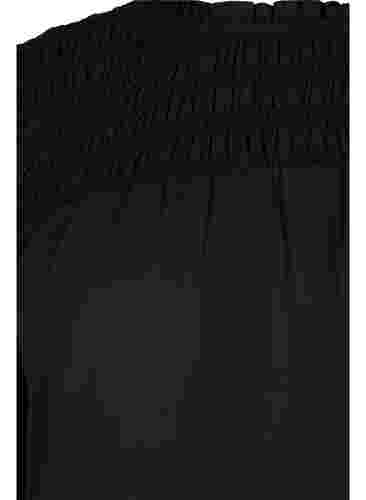 Långärmad blus med smock, Black, Packshot image number 3