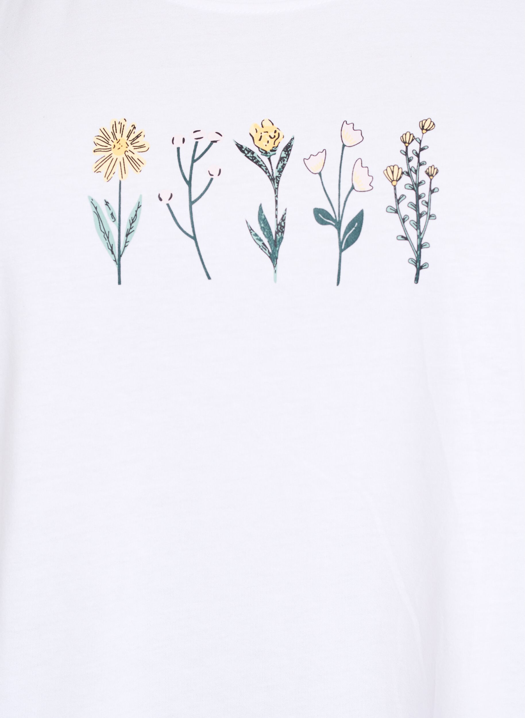 Zizzi FLASH - T-shirt med tryck, Vit, Packshot image number 2