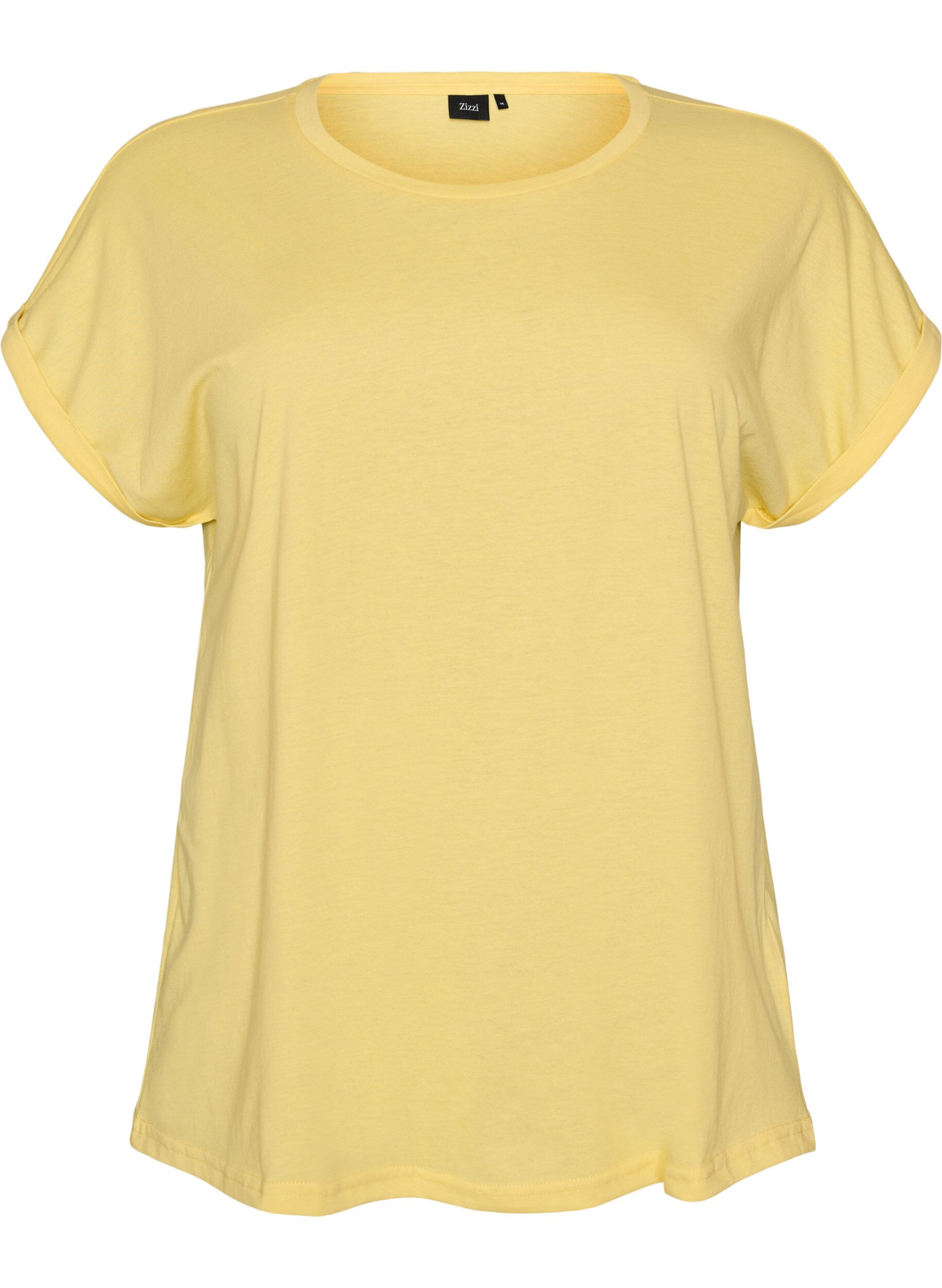 Kort&auml;rmad t-shirt i bomullsmix