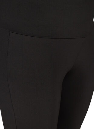 Enfärgade leggings med dragkedja, Black, Packshot image number 2
