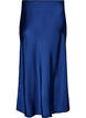 Midikjol i satin, Bl&aring;, Packshot image number 1