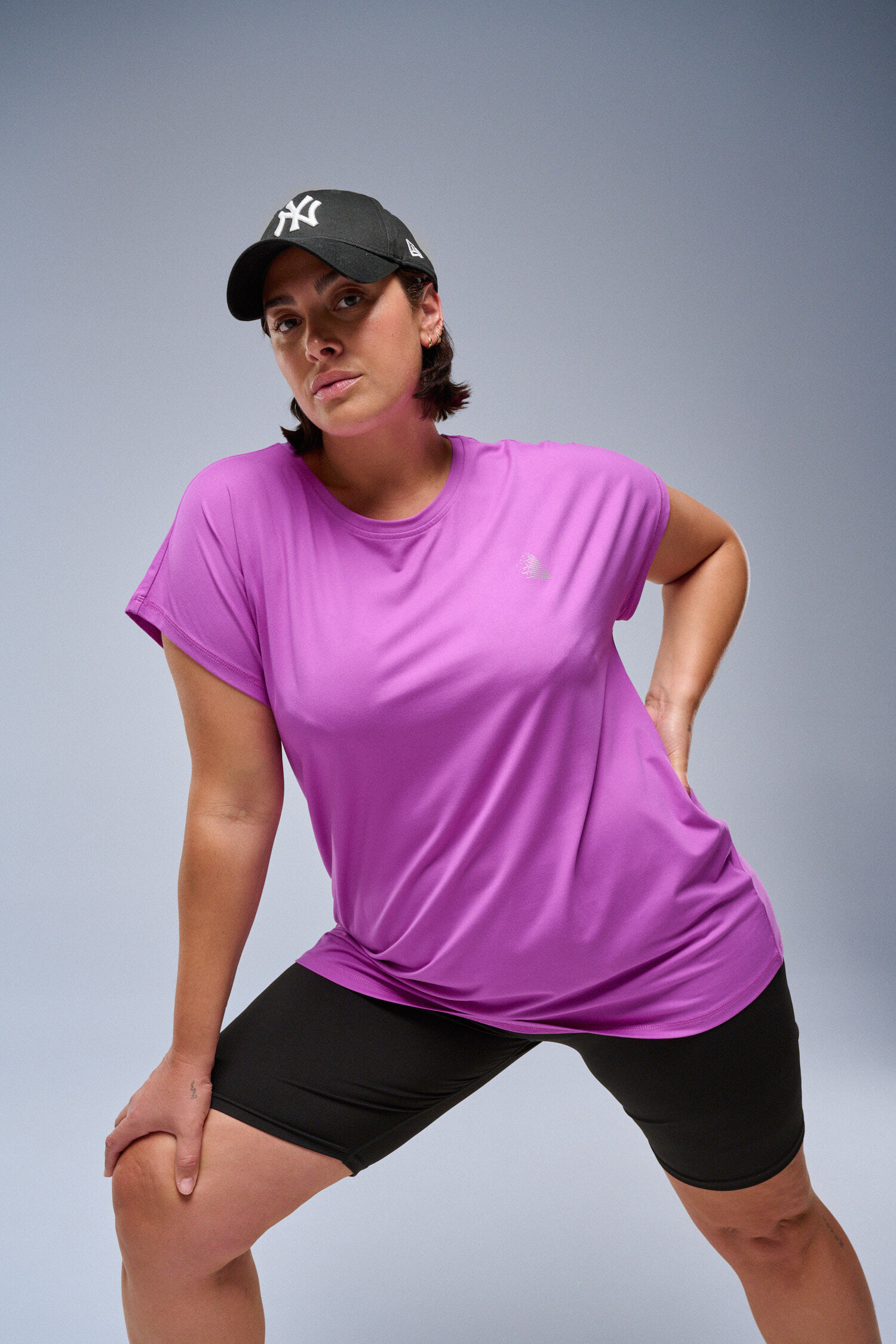 Zizzi Sport-t-shirt i lila, , Model