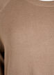 Stickad blus med knappar i sidan, Beige, Packshot image number 2