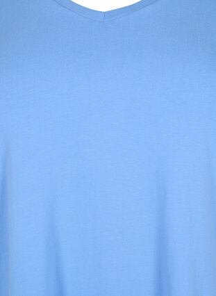 Enfärgad t-shirt i bomull, Blue Bonnet, Packshot image number 2