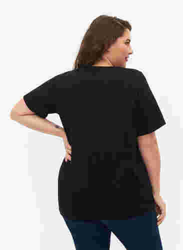 FLASH - 2-pack v-ringade t-shirtar, Black/Black, Model image number 1