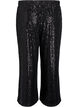 Paljettbyxor med hög midja och vida ben, Svart, Packshot image number 1