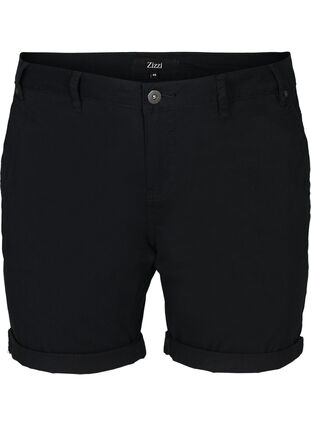 Shorts i regular fit med fickor, Black, Packshot image number 0