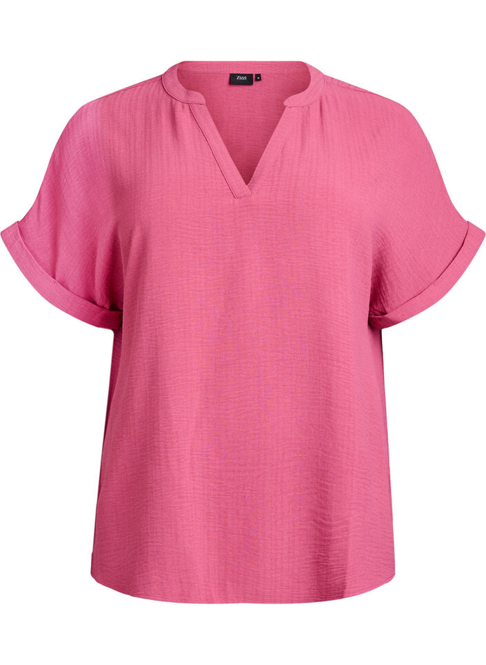 L&ouml;s blus med korta &auml;rmar, R&ouml;d, Packshot image number 0