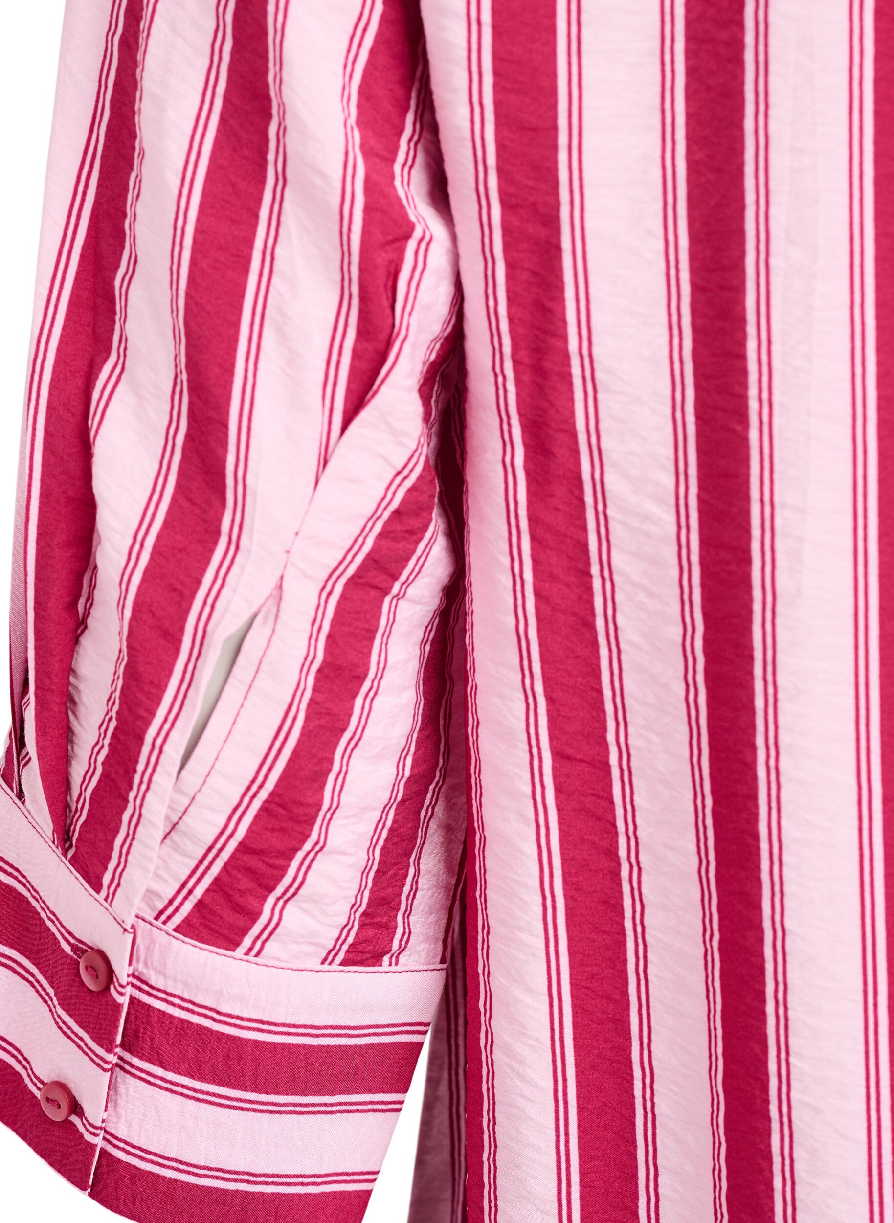 ZizziKort kl&auml;nning med krage och br&ouml;stficka, Rosa, Packshot image number 3