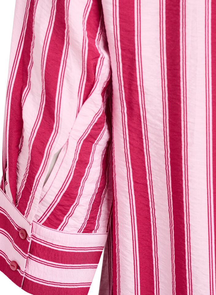 Kort kl&auml;nning med krage och br&ouml;stficka, Rosa, Packshot image number 3