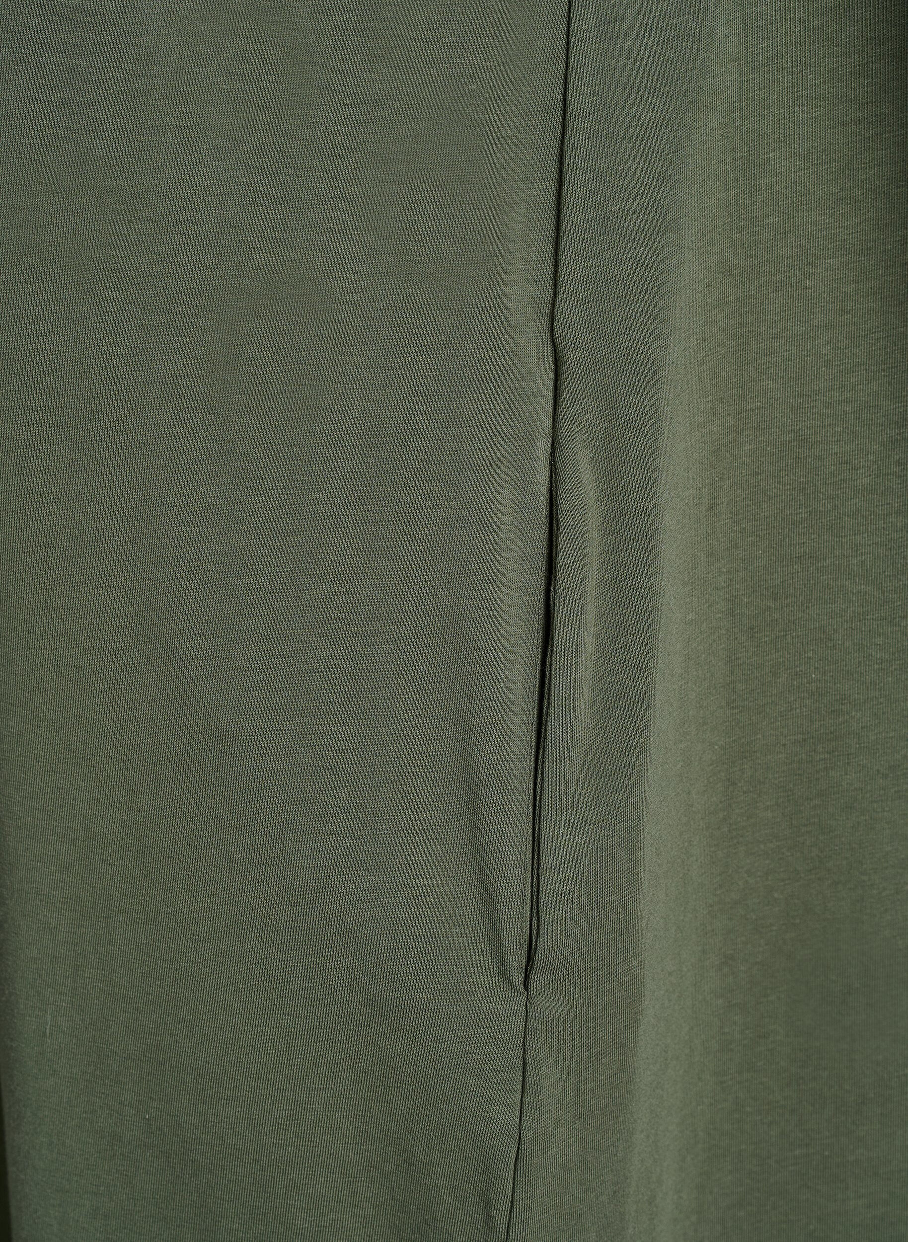 ZizziT-shirtkl&auml;nning i midil&auml;ngd med V-ringning, Gr&ouml;n, Packshot image number 4