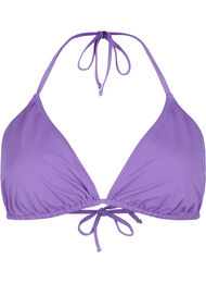 Enfärgad triangel-bikinitopp, Royal Lilac