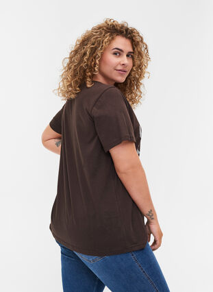 T-shirt i ekologisk bomull med tryck, Molé, Model image number 1