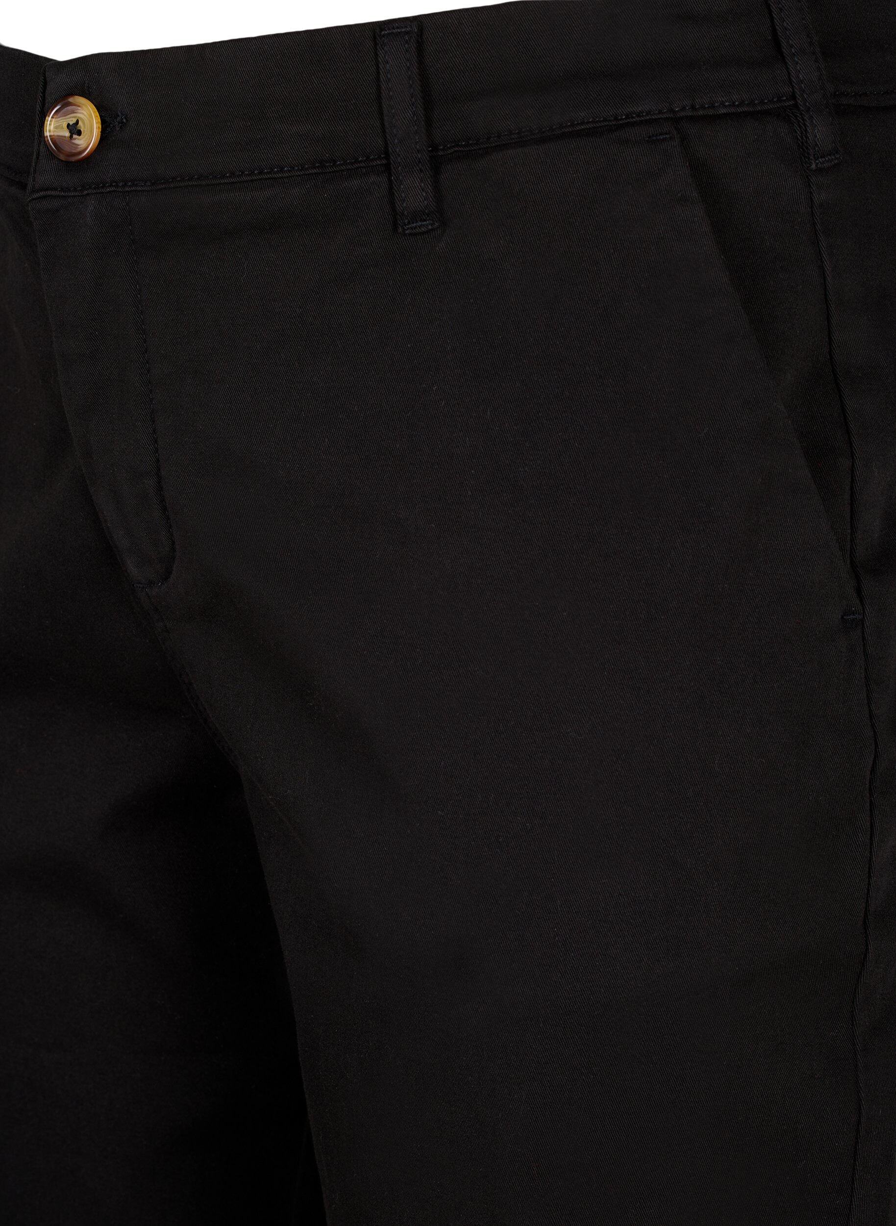 Zizzi Chinoshorts med fickor, Black, Packshot image number 2