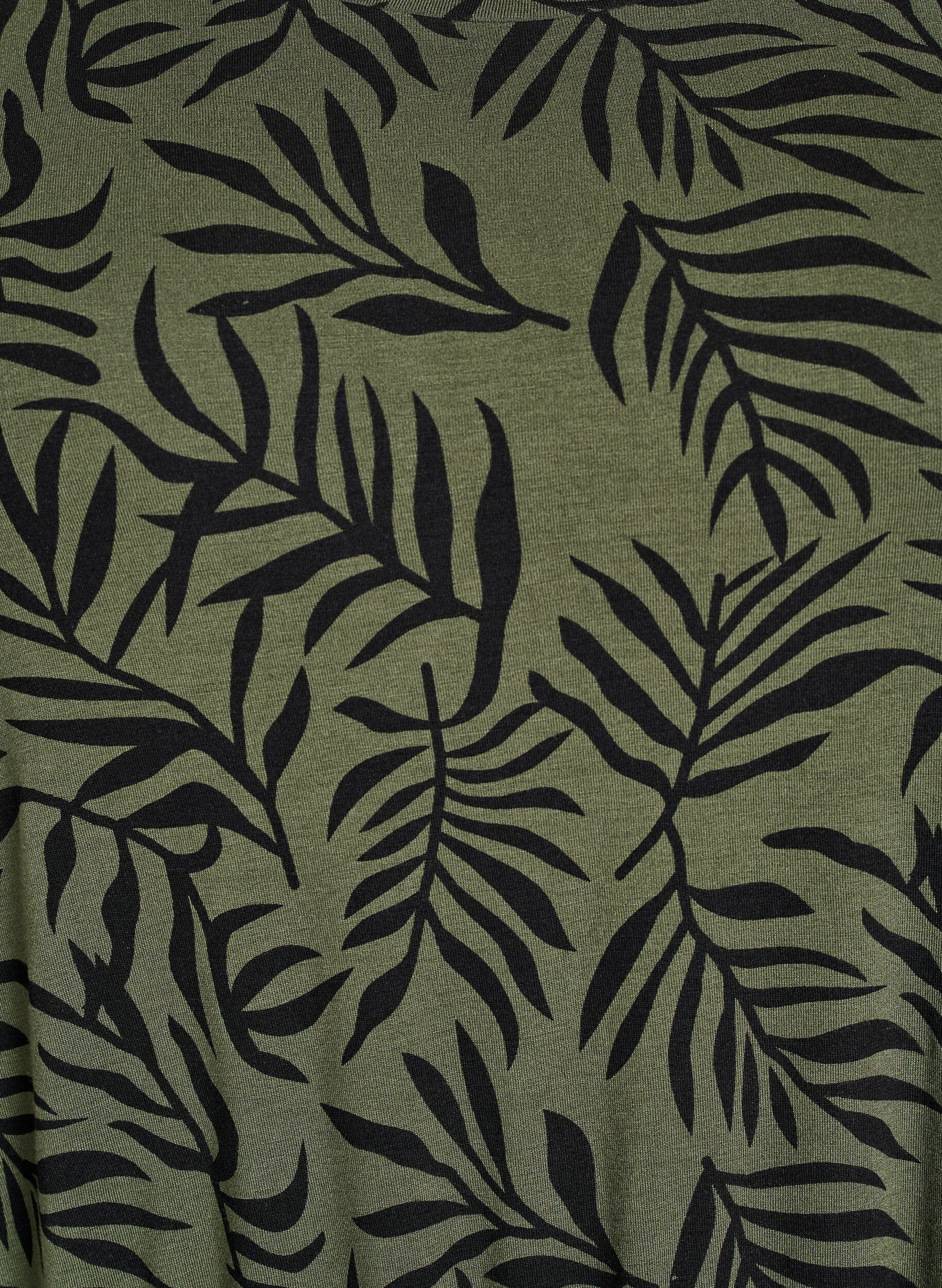 Zizzi Midil&aring;ng jerseykl&auml;nning med knytband i midjan, Gr&ouml;n, Packshot image number 2