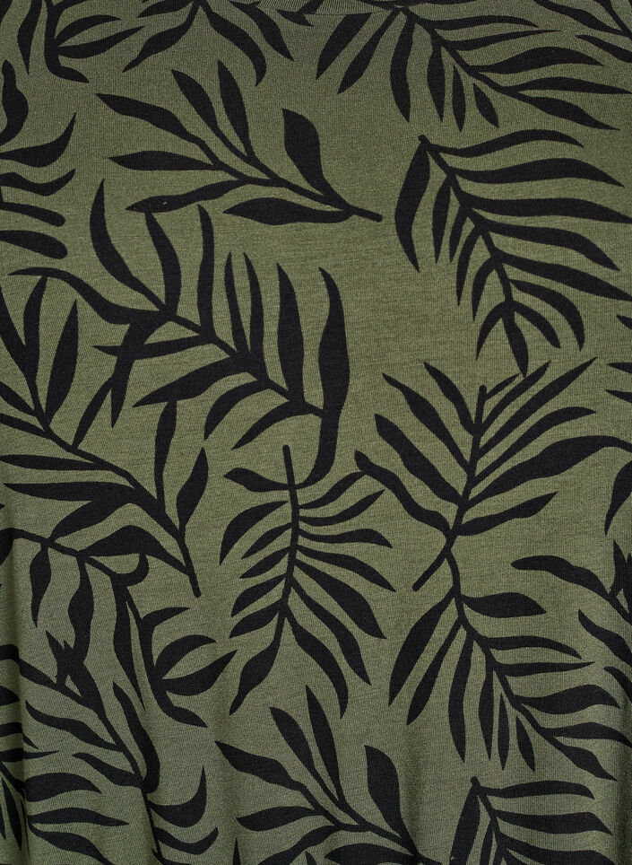 Midilång jerseyklänning med knytband i midjan, Grön, Packshot image number 2