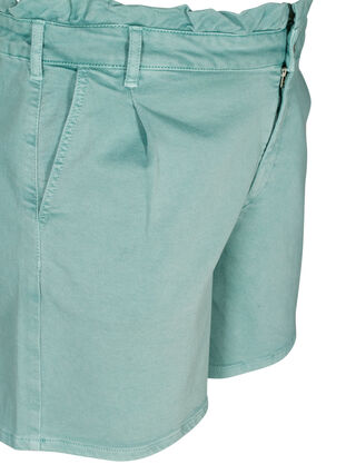 Shorts i bomull med volangkant, Chinois Green, Packshot image number 2