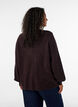 Cardigan med hj&auml;rtformade knappar, Brun, Model image number 2