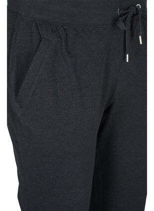 Lösa sweatpants med fickor, Black, Packshot image number 2