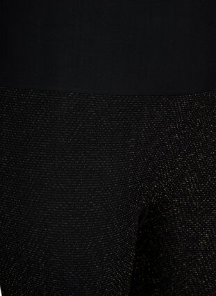 Sömlösa glittriga leggings, Black Gold Lurex, Packshot image number 2