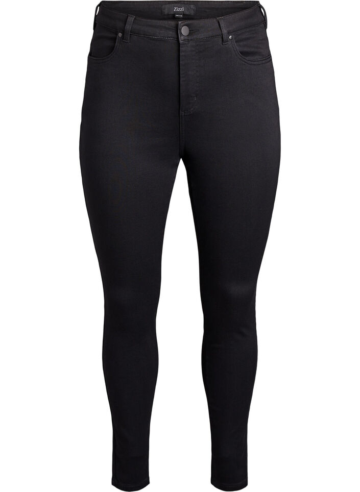 Supersmala Amy-jeans med h&ouml;g midja, Svart, Packshot image number 0