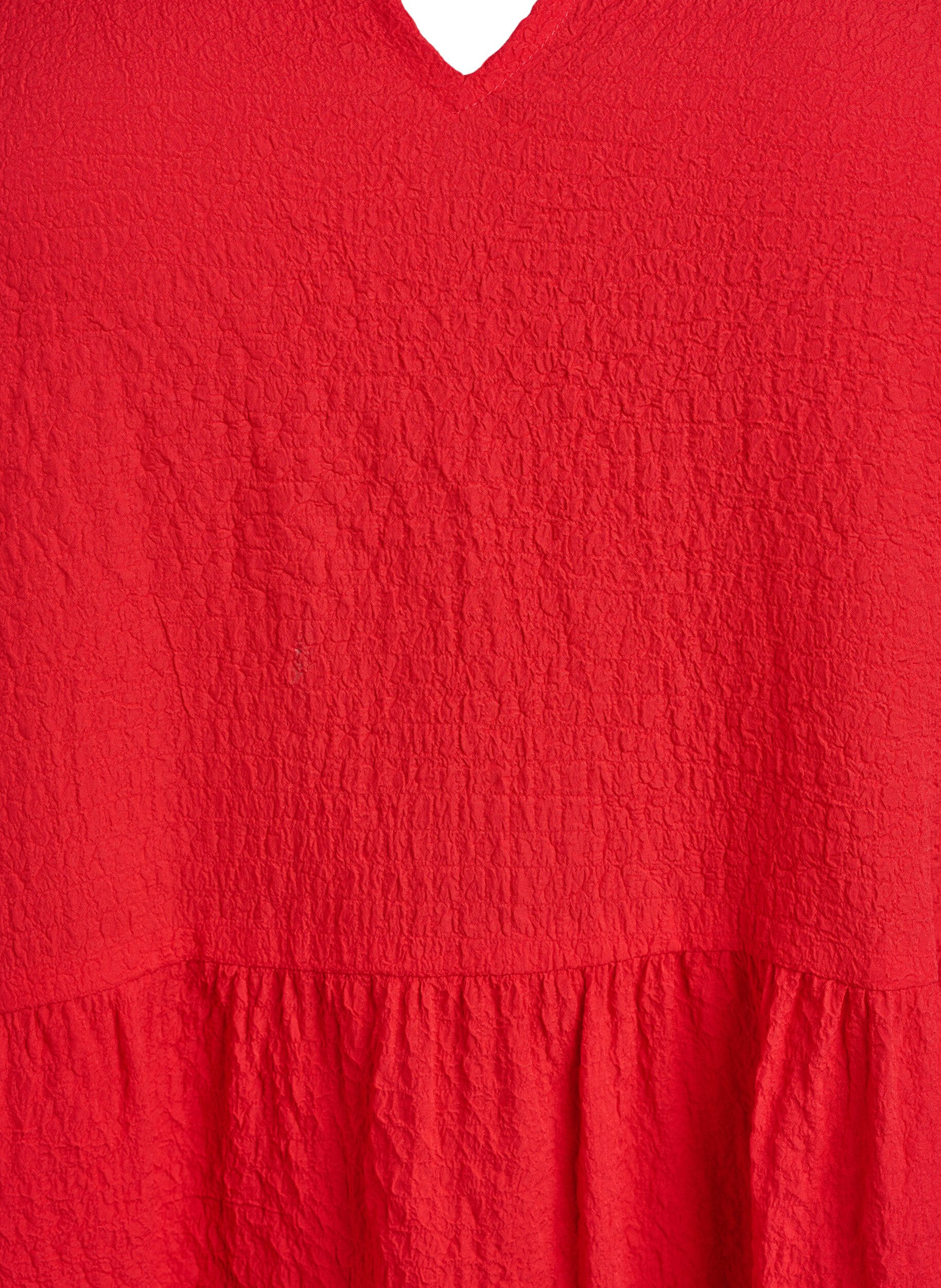 ZizziKort a-linjeformad kl&auml;nning, R&ouml;d, Packshot image number 2