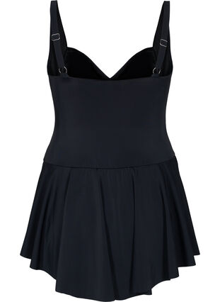 Badklänning med kjol, Black, Packshot image number 1