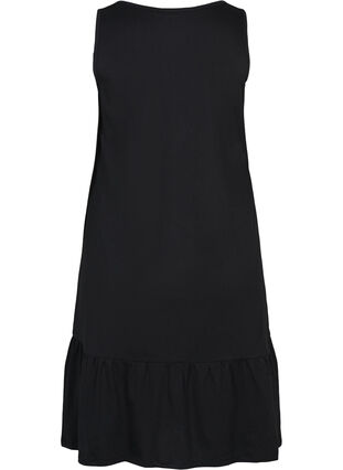 Klänning med feminin skärning, Black, Packshot image number 1