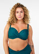 Bikinitopp med bygel och drapering, Gr&ouml;n, Model image number 0