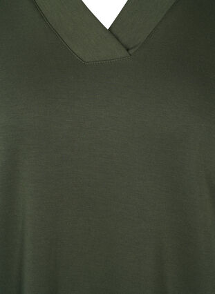 Enfärgad klänning i sweatshirtmaterial, Forest Night, Packshot image number 2
