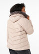 Kort pufferjacka med huva, Beige, Model image number 2