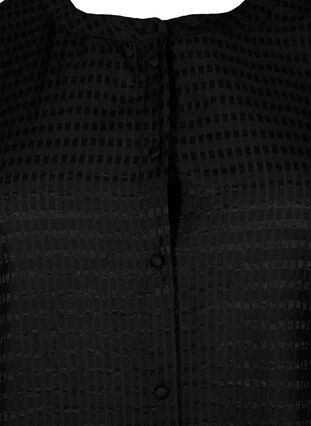 Lyocell skjortblus med struktur, Black, Packshot image number 2