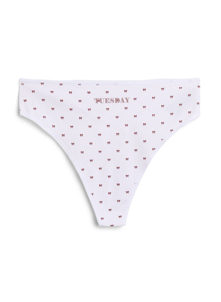 7-pack trosor i bomull med veckodagar i tryck, Rosa, Packshot image number 3