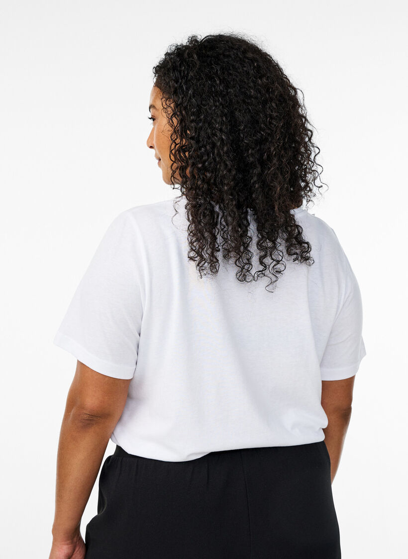 FLASH - 2-pack t-shirts med rund halsringning, Black/White, Model image number 1