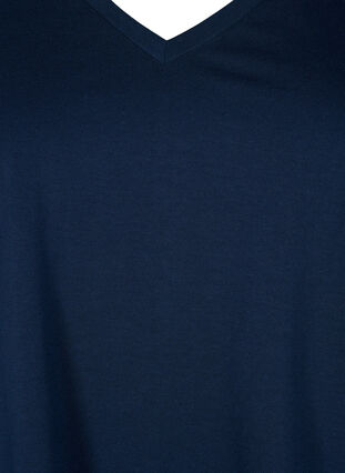 Kortärmad t-shirt med v-hals, Navy Blazer, Packshot image number 2